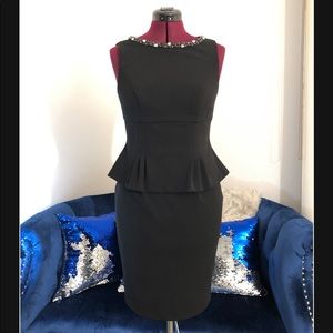 Form fitting black dress